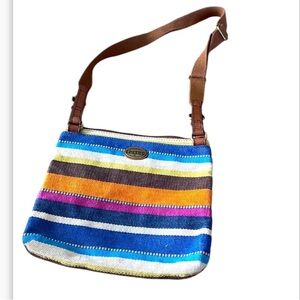 Colorful Striped Crossbody Bag